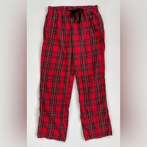Victoria's Secret Women's Soft Red Tartan Plaid Pajamas Bottoms Size Small